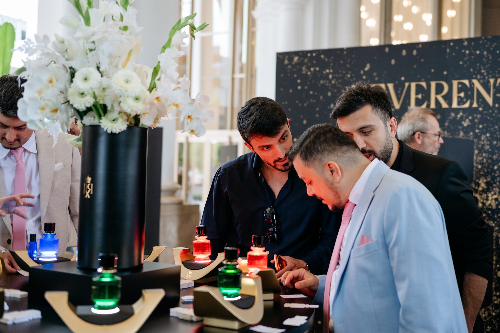 Les créations et les collections Reverentia réunies lors de la soirée, Milan
