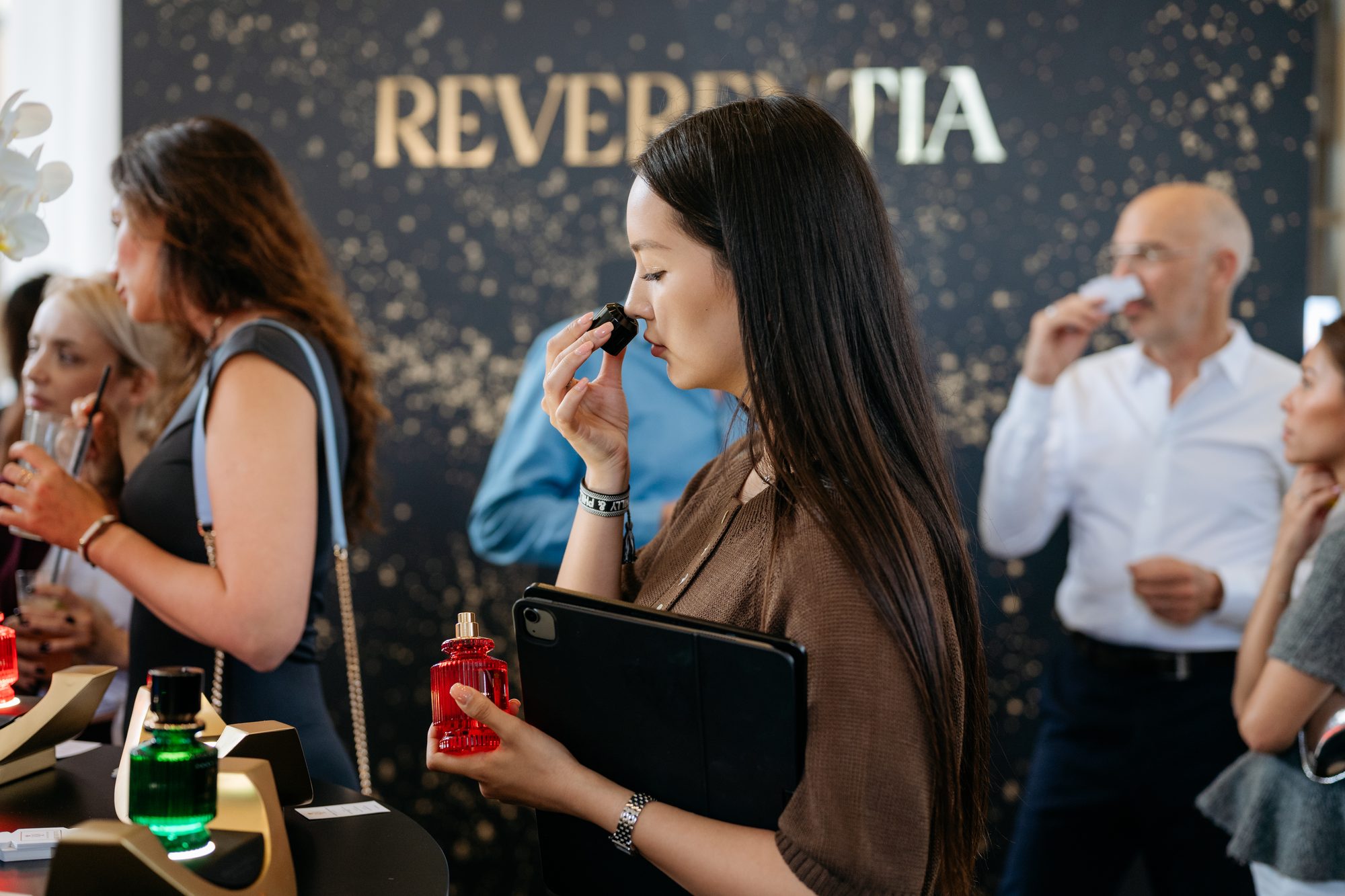 Les créations et les collections Reverentia réunies lors de la soirée, Milan